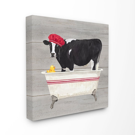 Stupell Industries Bath Time for Cows at Tub Wall Accent
